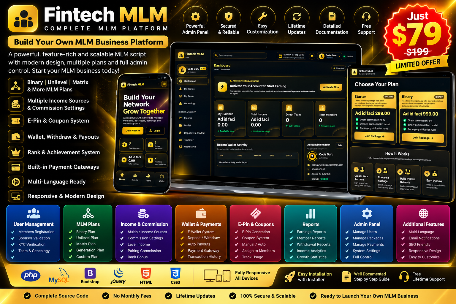 Fintech MLM — Complete MLM Management System