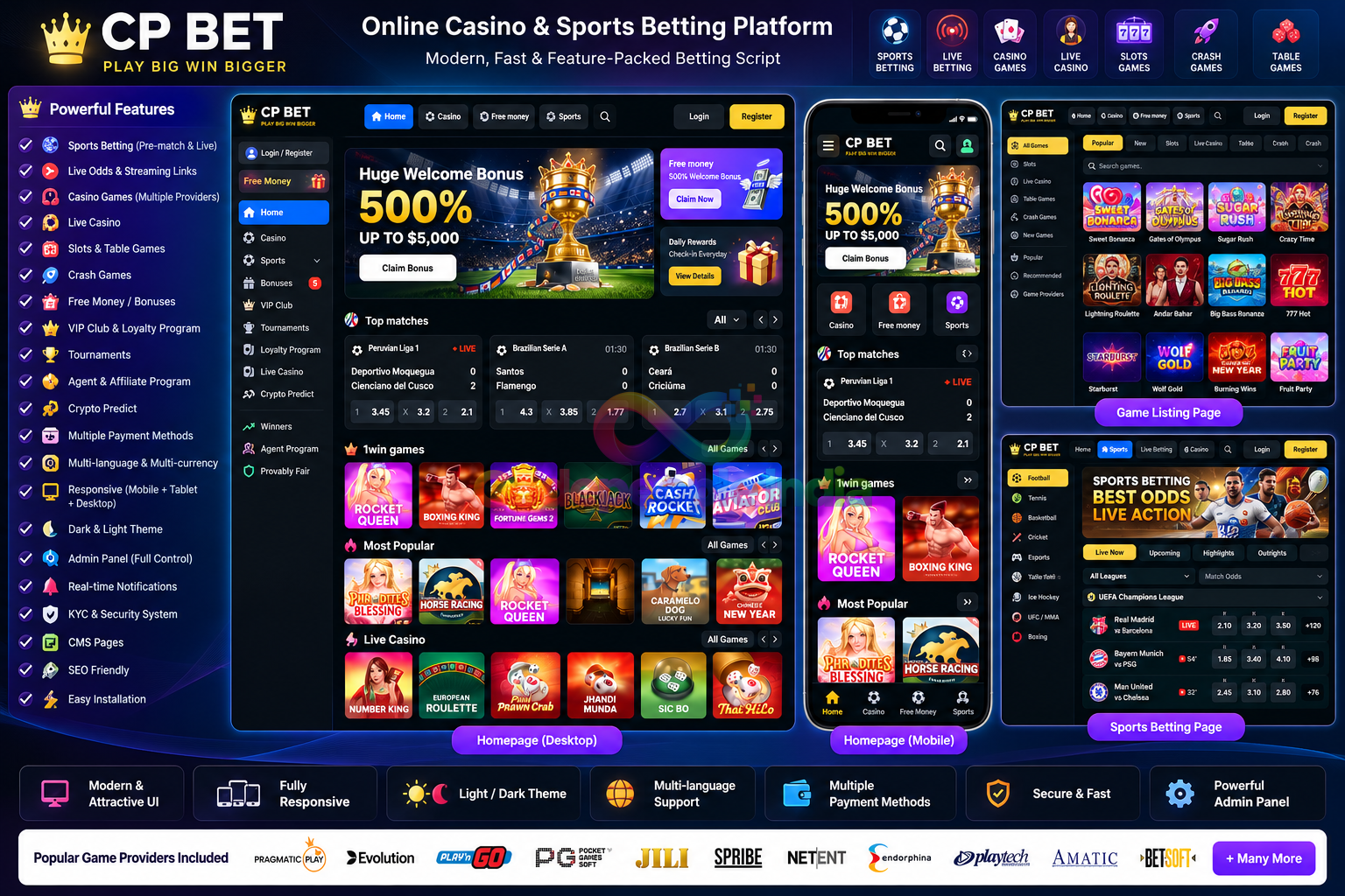 CP BET — Online Casino & Sports Betting Platform
